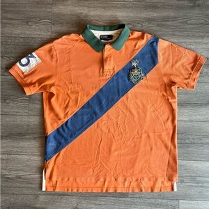 Vintage Polo Ralph Lauren Men’s Short Sleeve Stripe Colorblock RARE Shirt XXL